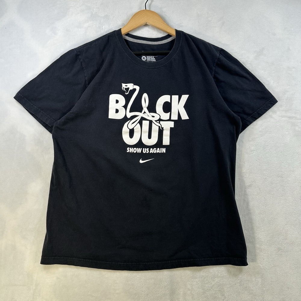 Nike Black Mamba 2013 Limited Black Out Show Us Again Kobe Bryant T-Shirt Sz XL